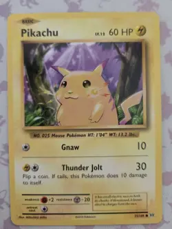 Pikachu 58/102 Yellow Cheeks Pokemon Tcg Card NM - Image 1