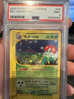 BELLOSSOM H5/H32 PSA 9 2003 AQUAPOLIS E READER HOLO POKEMON CARD ENGLISH SWIRL - Image 4