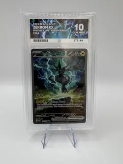 Pokemon Card Zekrom ex 166/086 Black Bolt Ace 10 Graded Slab - Image 1