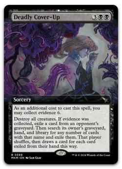Deadly Cover-Up (Extended Art) #399 (NM) Murders Karlov Manor MKM Magic MTG - Image 1