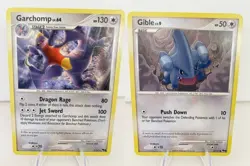 Pokemon Garchomp 1/17 & Gible 14/17 POP Series 9 Non-Holo Rare - LP - Image 1