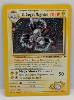 Lt. Surge's Magneton 008/132 Gym Heroes Holo MP Pokemon - Image 1
