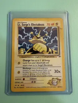 Pokemon TCG Lt. Surge's Electabuzz 006/132 Gym Heroes Holo Rare Basic 70 HP - Image 1
