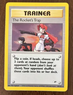 Pokemon The Rocket’s Trap 19/132 Holo Gym Heroes Rare 2000 - Image 2