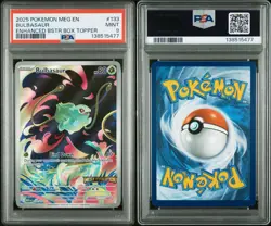 2025 POKEMON MEG EN-MEGA EVOLUTION ILLUSTRATION RARE #133 BULBASAUR PSA 9 - Image 3