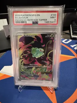 2025 POKEMON MEG EN-MEGA EVOLUTION ILLUSTRATION RARE #133 BULBASAUR PSA 9 - Image 4