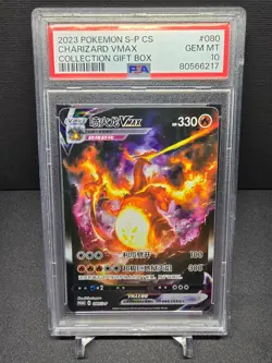 PSA 10 Pokemon S-Chinese Card Charizard VMAX 080/S-P Promo Collection Gift Box - Image 1