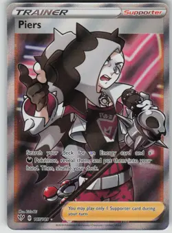 Pokemon TCG Piers (Full Art) Ultra Rare SWSH03: Darkness Ablaze 187/189 - Image 1