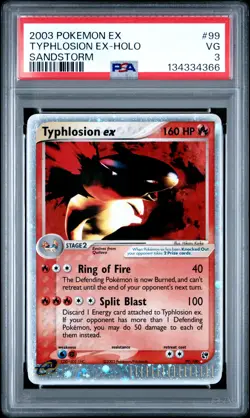 2003 Pokemon EX Sandstorm Typhlosion EX Holo Sandstorm PSA 3 #99 - Image 1
