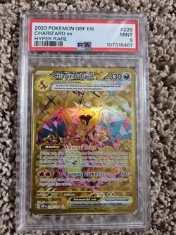 Pokemon Charizard ex 228/197 SV03 Obsidian Flames Hyper Rare Holo PSA 9 EX - Image 1