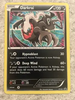 Pokemon 2014 Darkrai Cosmo Holo XY22 Black Star Promo Mint - Image 1