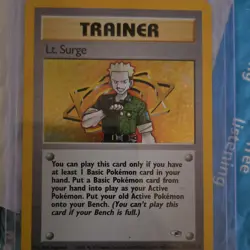 Pokemon TCG Lt. Surge Trainer Gym Heroes Rare 101/132 Wizards Unlimited English - Image 1