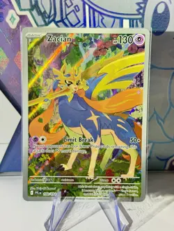 Zacian 100/094 Full Art Holo Pokemon Me02: Phantasmal Flames English Near Mint - Image 1