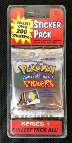 1999 Pokemon Stickers Series 1 Artbox Factory Sealed Booster Pack Unpunched RARE - Image 1