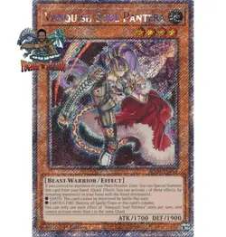 Yugioh! 1x Vanquish Soul Pantera RA04-EN044 Platinum Secret Rare 1st Ed NM - Image 1