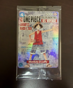 🔥🏀One Piece Monkey.D.Luffy US College Basketball Promo Card *SEALED*🔥🏀 - Image 3