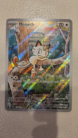 Meowth 106/094 Phantasmal Flames English Illustration Rare Pokemon Card TCG NM - Image 1