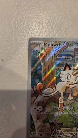 Meowth 106/094 Phantasmal Flames English Illustration Rare Pokemon Card TCG NM - Image 2