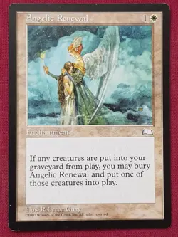 Magic The Gathering WEATHERLIGHT ANGELIC RENEWAL white card MTG - Image 1