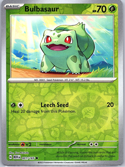 Bulbasaur - (Reverse Cosmos Holo) (Costco Exclusive) 001/165 Miscellaneous Cards - Image 1