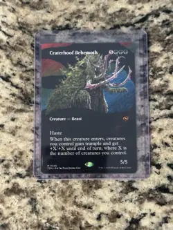 Craterhoof Behemoth (Borderless) Tarkir: Dragonstorm 346 NonFoil Small Ink Error - Image 1