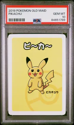 Pikachu Old Maid Japanese Vintage Pokemon PSA 10 - Image 1