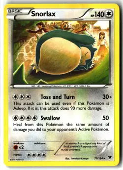 Snorlax ⭐ 77/124 Rare Fates Collide 2016 Pokemon NM/LP - Image 1