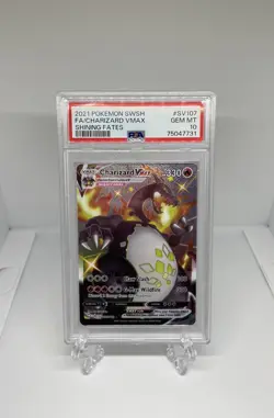 PSA 10 Charizard VMAX SV107/SV122 Shining Fates Pokemon 2021 - Image 1
