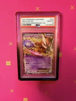 2021 POKEMON JAPANESE PROMO 25TH ANNIVERSARY #022 MEWTWO EX PSA 10 Pokemon (388) - Image 1