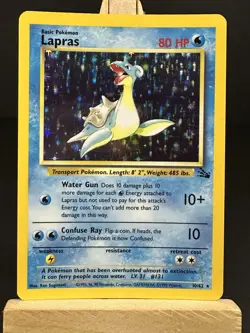 Pokemon TCG - LAPRAS - 10/62 - HOLO - RARE - FOSSIL (1999) WOTC - NM/LP - Image 1