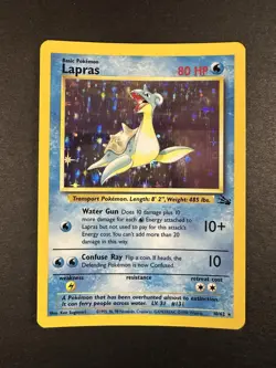 Pokemon TCG - LAPRAS - 10/62 - HOLO - RARE - FOSSIL (1999) WOTC - NM/LP - Image 2