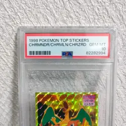 PSA 10 1998 POKEMON TOP STICKERS CHARMANDER CHARMELEON CHARIZARD - Image 2