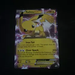 pokemon Pikachu Spelling Error ( Raikou) EX XY84 Holo Pendant - Image 1