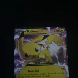 pokemon Pikachu Spelling Error ( Raikou) EX XY84 Holo Pendant - Image 2