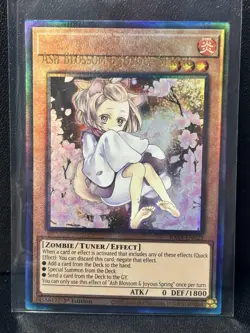 Yugioh Ash Blossom & Joyous Spring RA01-EN008 Prismatic Secret Rare Error - Image 1