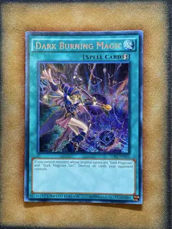 Yugioh Dark Burning Magic LDK2-ENS05 Secret Rare Limited Edition NM - Image 1