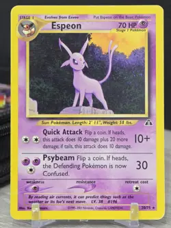 Pokemon Card TCG Espeon 20/75 Rare Neo Discovery 2001 Non Holo Rare Vintage - Image 5