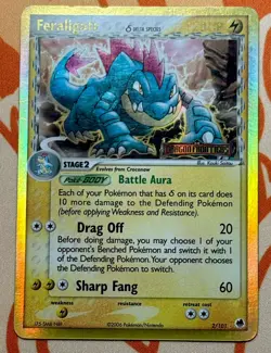 Pokemon TCG Feraligatr EX Dragon Frontiers Holo Rare Card 2/101 Stamped - Image 1