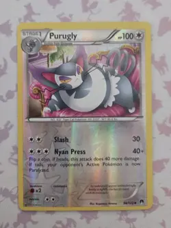Purugly 94/122 Breakpoint Reverse Holo Pokemon Tcg Card LP - Image 1
