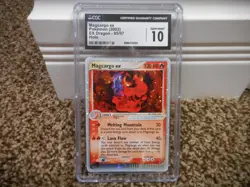 Magcargo ex cgc 10 GEM MINT EX Dragon HOLO 2003 E-Reader card 95/97 psa card Lav - Image 1
