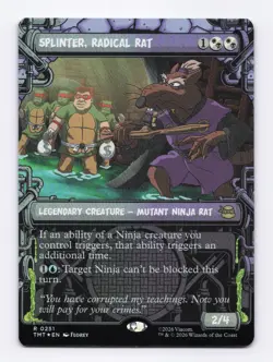 Splinter, Radical Rat Showcase Foil 251 (R) MTG Teenage Mutant Ninja Turtles TMT - Image 1