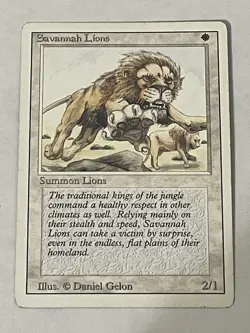 Magic the Gathering MTG 1x Savannah Lions - REVISED - 3rd Edition - 1994! - Image 1
