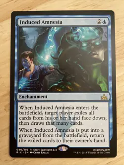 MTG Induced Amnesia Rivals of Ixalan 040/196 Regular Rare NM/M - Image 1