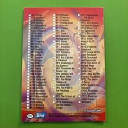 Pokemon Card Series 2 Topps TV Animation Edition Checklist - Image 2