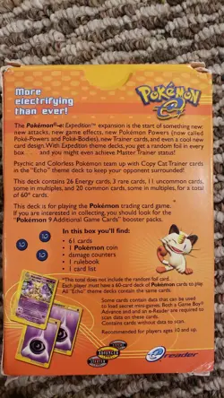 Pokemon OPENED Expedition Base Set Echo Theme Deck Vintage 2002 SEE PHOTOS+coin 76930179666 - Image 2
