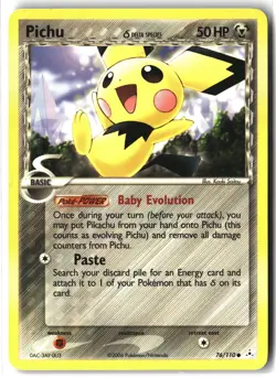 Pichu ⭐ 76/110 Common Holon Phantoms 2006 Pokemon NM - Image 1