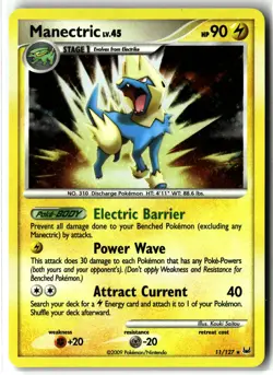 Manectric ⭐ 11/127 Holo Rare Platinum 2009 Pokemon NM/LP - Image 1