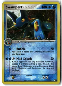 Swampert ⭐ 5/17 Holo Rare POP Series 1 2004 Pokemon MP - Image 1