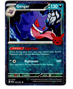Trick or Trade 2024 Gengar (Cosmos Holo) 057/091 Holofoi Rare Pokemon NM/M. - Image 1