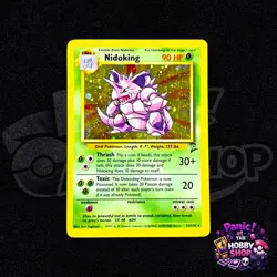 2000 Nidoking 11/130 Base 2 Holo Rare LP English Pokemon WOTC Card Vintage - Image 1